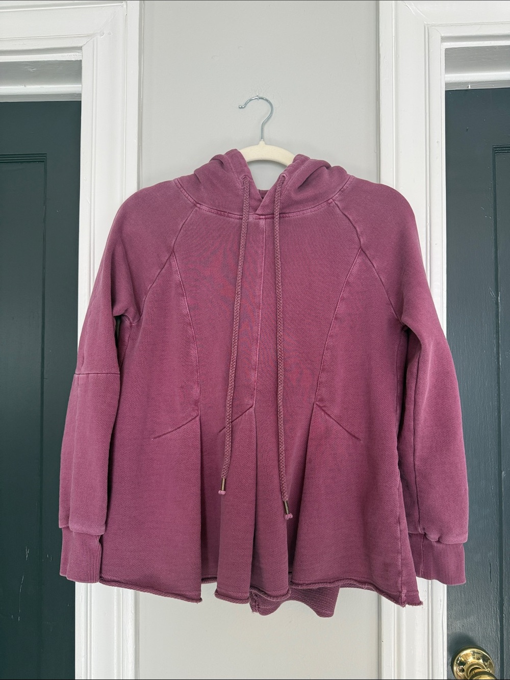 Pilcro Dusty Mauve Hooded Pullover Sweater
